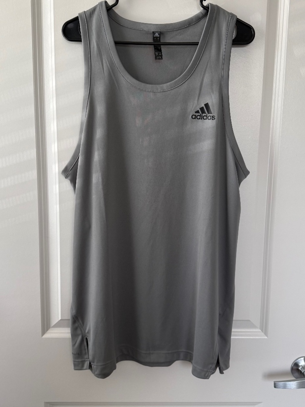 Adidas Men's Athletic Basketball Tank Top Gray Clima Lite Large